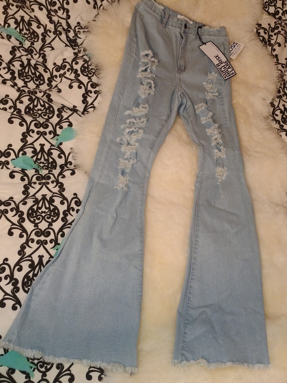 Tall Girl Jeans 34"Inseam! Almost Famous Bellbottoms 13  NWT